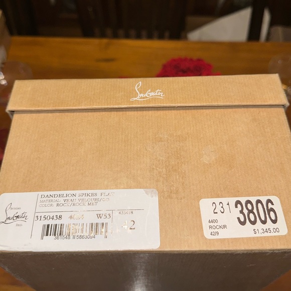 Christian Louboutin Dandellion Spikes Flats Navy Blue (Ink) 42IT Men’s Suede - Picture 9 of 10